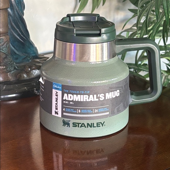 Stanley Adventure Tough-To-Tip Admiral's Mug | 20 OZ ~ Hammertone Green - Picture 2 of 6